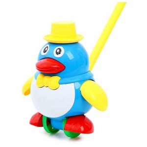 Каталка на палочке "Пингвин", цвета микс