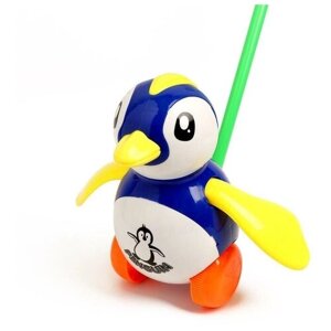 Каталка на палочке "Пингвин", цвета микс