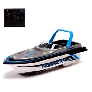 Катер радиоуправляемый Mini Boat, работает от аккумулятора, цвет синий