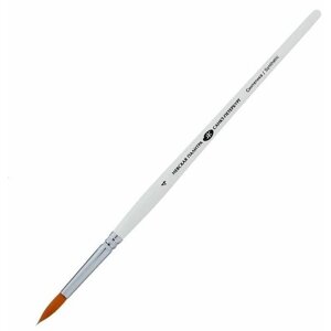 Кисть Невская палитра 4, синтетика, круглая, короткая ручка, d 4 мм