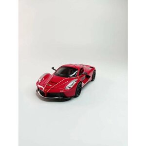 Коллекционная машинка игрушка металлическая Ferrari Laferrari для мальчиков масштабная модель 1:24 красно-черный