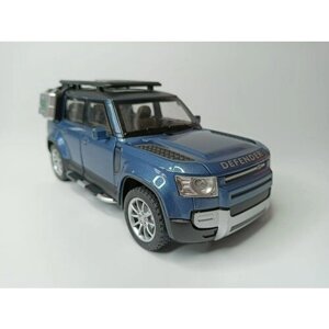 Коллекционная машинка игрушка металлическая Land Rover Defender для мальчиков масштабная модель 1:24 серая