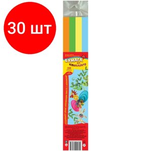 Комплект 30 наб, Бумага цветная для квиллинга Апплика 4цв. 200 полос, 3 мм, С1273