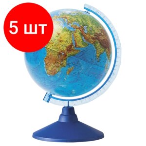 Комплект 5 шт, Глобус физический Globen Классик Евро, диаметр 150 мм, Ке011500196