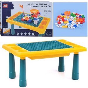 Конструктор детский пластиковый со столиком для еды, занятий, конструирования, настольных игр Oubaoloon 669-25 (58 деталей) в коробке
