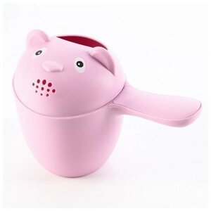 Ковш для купания «Мишка» цвет розовый