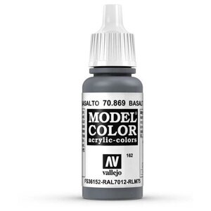 Краска Vallejo серии Model Color - Basalt Grey 70869, матовая (17 мл)