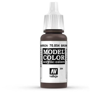 Краска Vallejo серии Model Color - Brown Glaze 70854, глазурь (17 мл)