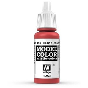 Краска Vallejo серии Model Color - Scarlet 70817, матовая (17 мл)