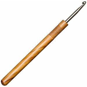 Крючок, вязальный с ручкой из оливкового дерева,3.25, 15 см