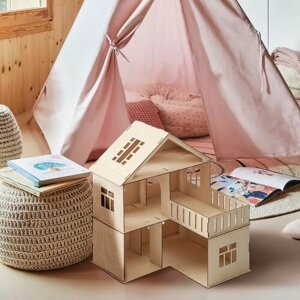 Кукольный домик деревянный "Дачный" 44см