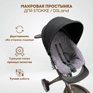 Махровая простынка для прогулочного блока коляски Stokke Xplory V3-V6, Trailz, Crusi и аналогов DSLand, Doux Bebe, Burbay Aristo. Цвет Красный