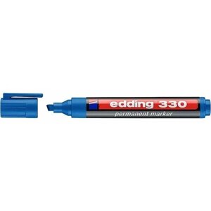Маркер перманентный edding 330, скошенный наконечник, 1-5 мм Голубой