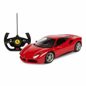 Машина р у 1:14 Ferrari 488 GTB, цвет черный матовый, светящиеся фары 32,7*16,2*8,8 см 75600B