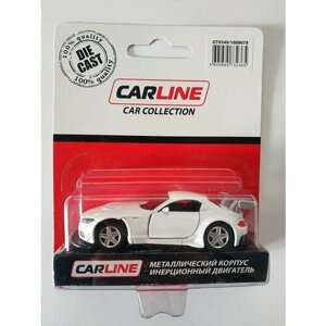 Машинка CARLINE, 1:64 металл, инерционная (белая) GT9349,
