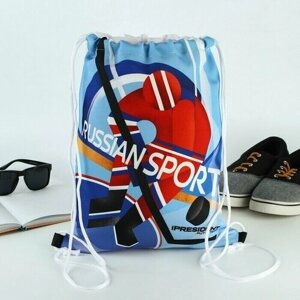 Мешок, сумка для обуви, сменки, сменной Хоккей России, 41 х 31 см