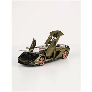 Модель автомобиля Ламборджини Lamborghini коллекционная металлическая игрушка масштаб 1:24 коричневый
