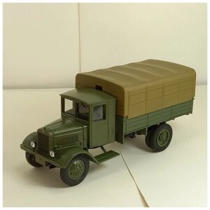 Модель грузовика бортового с тентом Наш Автопром YAG-6 / ЯГ-6, светло-зеленый, 1:43