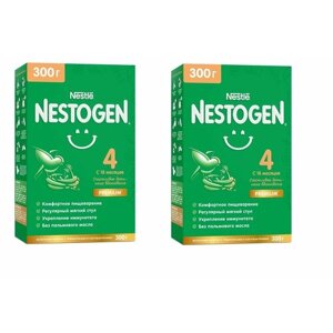 Молочко детское Nestle Nestogen Premium 4, с 18 месяцев, для комфортного пищеварения, 300 г 2 упаковки