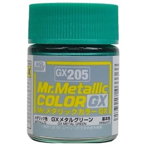 Mr. Hobby Mr. Metallic Color GX: Зеленый металлик, 18 мл.