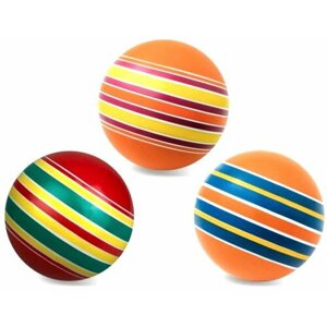 Мяч д. 100 мм "Полосатики" ручное окрашивание (ленточки,