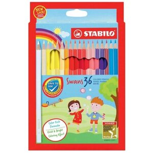 Набор цветных карандашей "Stabilo Swans", 36 цветов