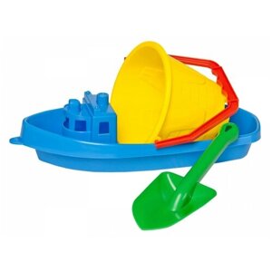 Набор для песочницы игрушки для песочницы технок (лопатка детская, ведерко для песочницы, кораблик)