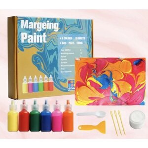 Набор для рисования Эбру, Kids Zone, Рисование на воде для детей/ Подарочный набор для рисования и творчества