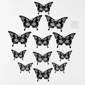 Набор для украшения "Бабочки", 12 шт