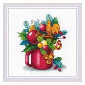 Набор для вышивания крестом RIOLIS / риолис Новогодний аромат 25х25 см 26 цветов (1985)