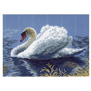 Набор для вышивки крестом "Рисунок на канве. Лебедь-кликун", 28x37 см, арт. 0381-1