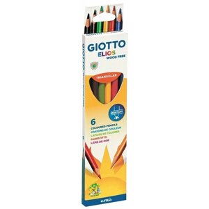 Набор карандашей "Giotto elios triangular", 6 цветов (276000)