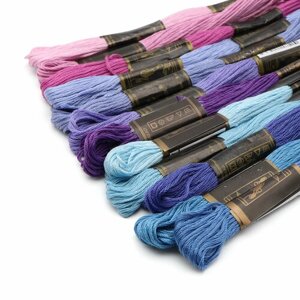 Набор мулине для вышивания и рукоделия 'Универсальный №6'12 шт по 8м, 12 цветов, Bestex