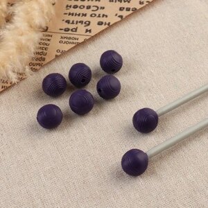 Набор заглушек для спиц Клубок, d - 1,5 см, 8 шт, цвет фиолетовый 3 шт