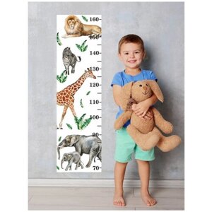 Наклейка-ростомер Животные Африки для детской Lisadecor-shop
