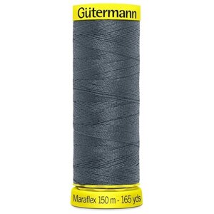 Нить Gutermann Maraflex 120 для эластичных, трикотажных материалов, 150 м, 100% ПБТ, 5 шт (093 аспидно-серый)