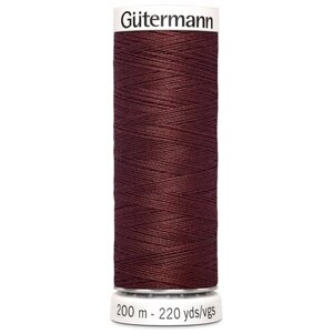Нить Gutermann Sew-all 748277 для всех материалов, 200 м, 100% полиэстер (174 красное дерево), 5 шт