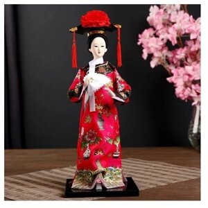 NNB Кукла коллекционная "Китаянка в национальном платье с платочком" 32х12,5х12,5 см