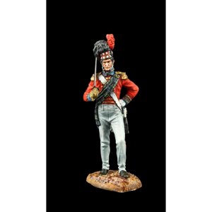 Оловянный солдатик (ТОП) Офицер 42-го (Королевских Шотландских горцев) пехотного полка Черная Стража, 1815 г