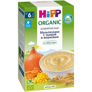Органическая зерновая каша HiPP "Мультизлаки с тыквой и морковью", 200гр. 1шт