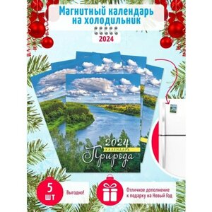 Отрывной календарь на магните 2024 г. набор 5 шт Река, природа России