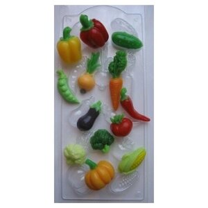 Овощное ассорти - большая пластиковая форма для мыла/шоколада