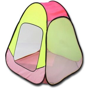 Палатка детская игровая «Радужный домик» 75 75 90 см, цвет розовый + лимон