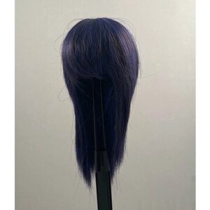 Парик для БЖД кукол DollGa Wig LR-020_D (каскад, синий, размер 6-6,5 дюймов/15-16,5 см)