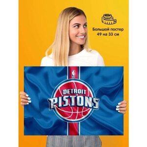Плакат Детройт Пистонс NBA Баскетбол