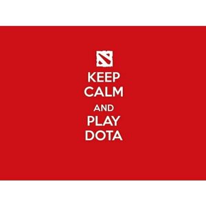 Плакат, постер на бумаге Dota 2: Keep Calm and Play/Дота 2: Сохраняйте спокойствие/игровые/игра/компьютерные герои персонажи. Размер 21 на 30 см