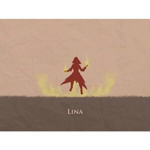 Плакат, постер на бумаге Dota 2: Lina/Дота 2: Лина/игровые/игра/компьютерные герои персонажи. Размер 21 на 30 см