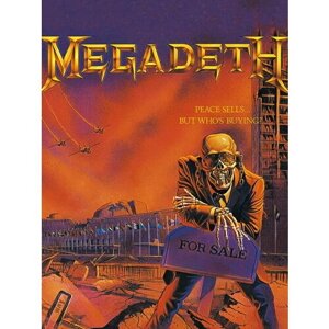 Плакат, постер на бумаге Megadeth-Peace sells. музыкальные/поп исполнитель/артист/поп-звезда/группа. Размер 60 х 84 см