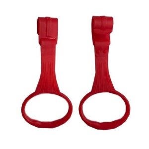 Пластиковые кольца Floopsi для манежа или защитного барьера, цв. красный, 2 шт. Ручки для манежа или барьера, подвесное кольцо