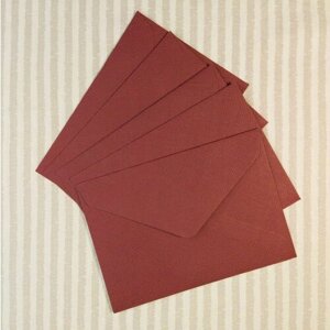 Подарочные конверты в стиле ретро, для поздравительных открыток и свадебных приглашений, текстурные, C6, набор 5 шт, цвет охра